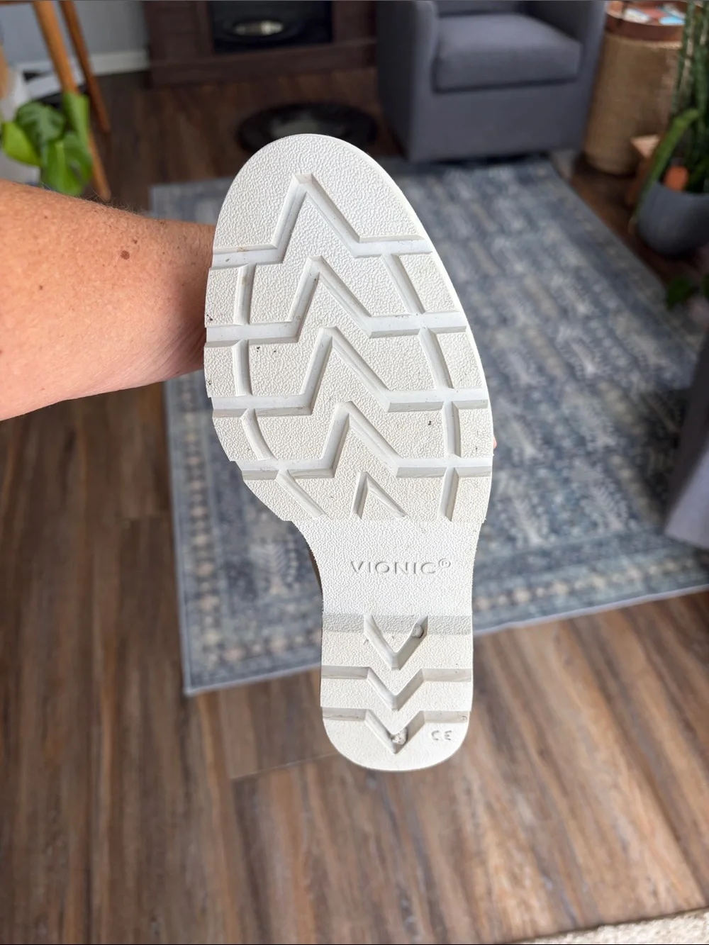 Vionic Patent Cream Slip-On Wedge- “Willa Wedge”